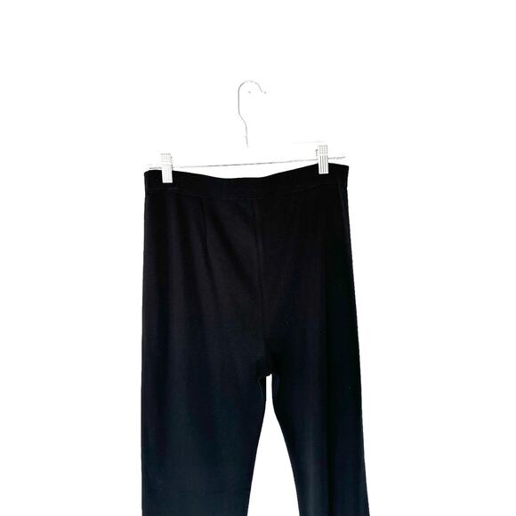 Misook Pants Black Basic Stretch Relaxed Pull On Knit Straight Leg Medium - Picture 6 of 10